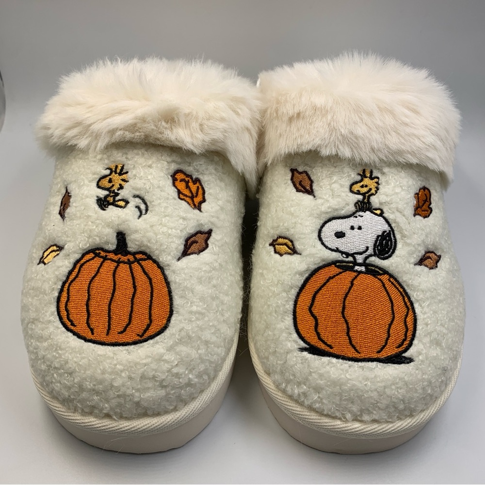 AE Fall Peanuts Snoopy Slippers American Eagle Size 7 SHIPS TODAY